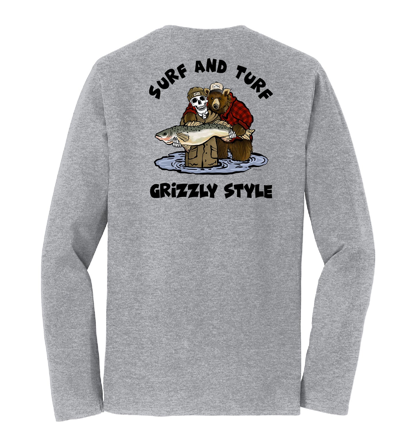 Surf & Turf Grizzly Style - Unisex Long Sleeve Tee