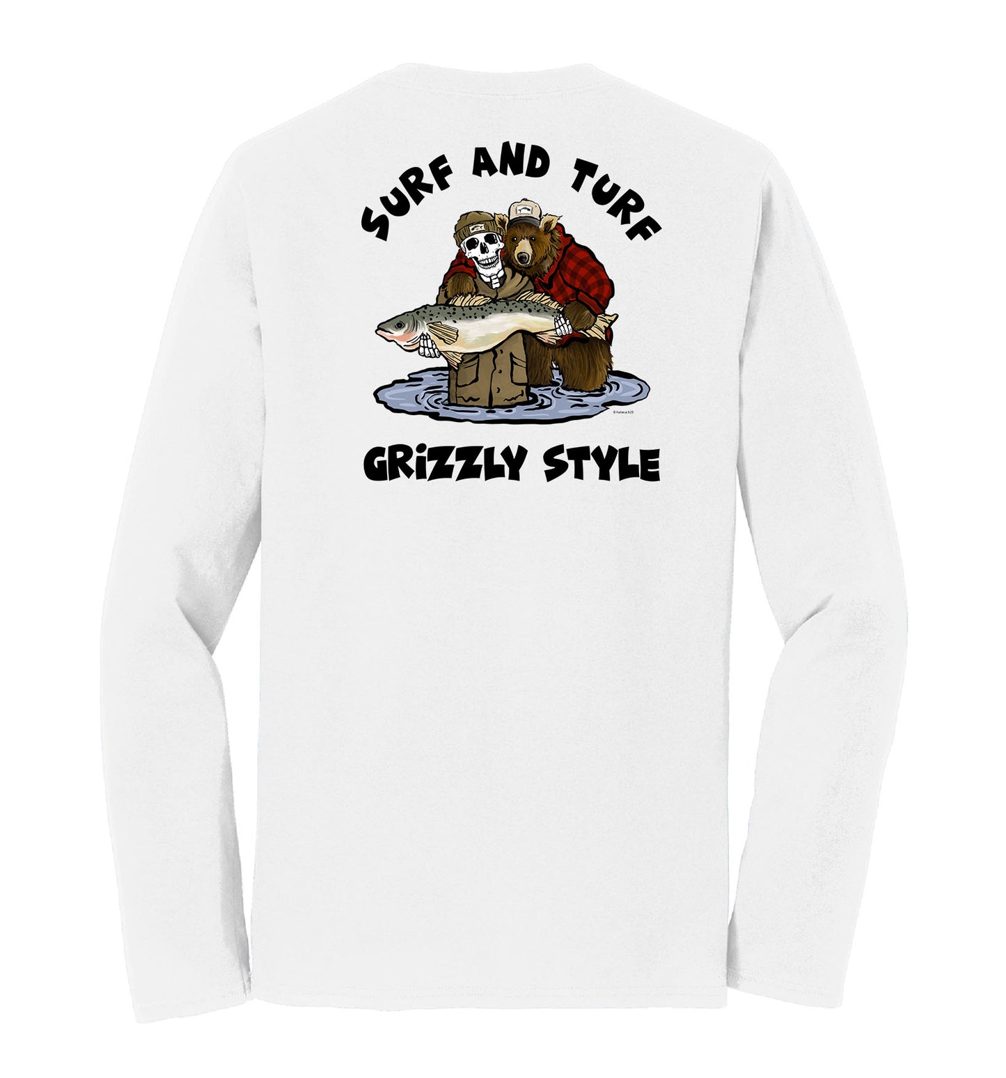 Surf & Turf Grizzly Style - Unisex Long Sleeve Tee