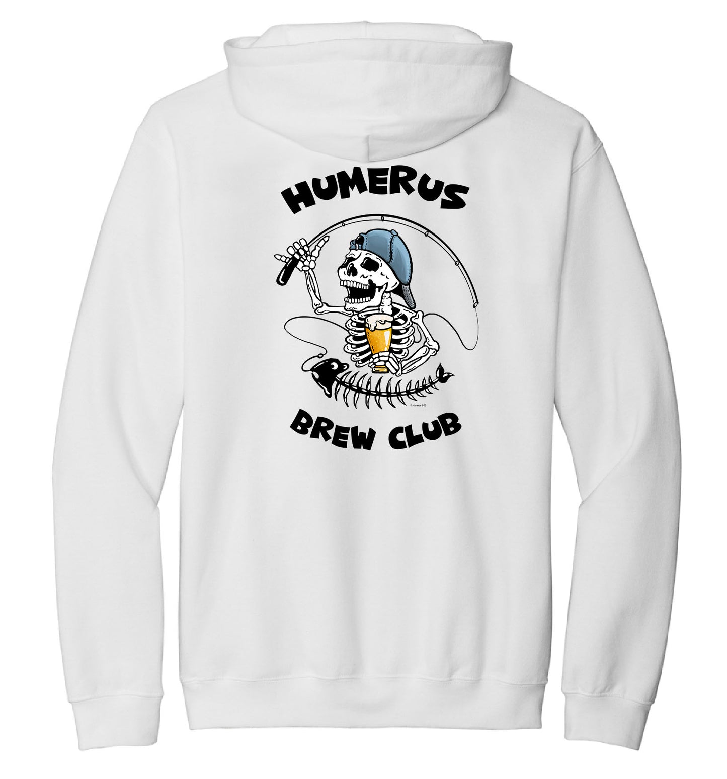 Humerus Brew Club With Fishing Pole - Hooded Sweatshirt 