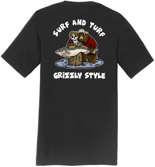 Surf & Turf Grizzly Style - Men's Short Sleeve Tee