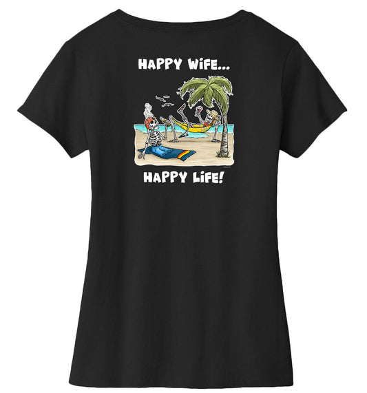 Happy Wife Happy Life - Women's Short Sleeve Crewneck T-Shirt