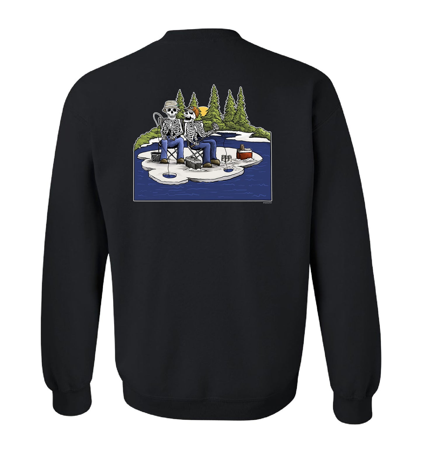 Ice Flow Fishing - Unisex Creweck Sweatshirt