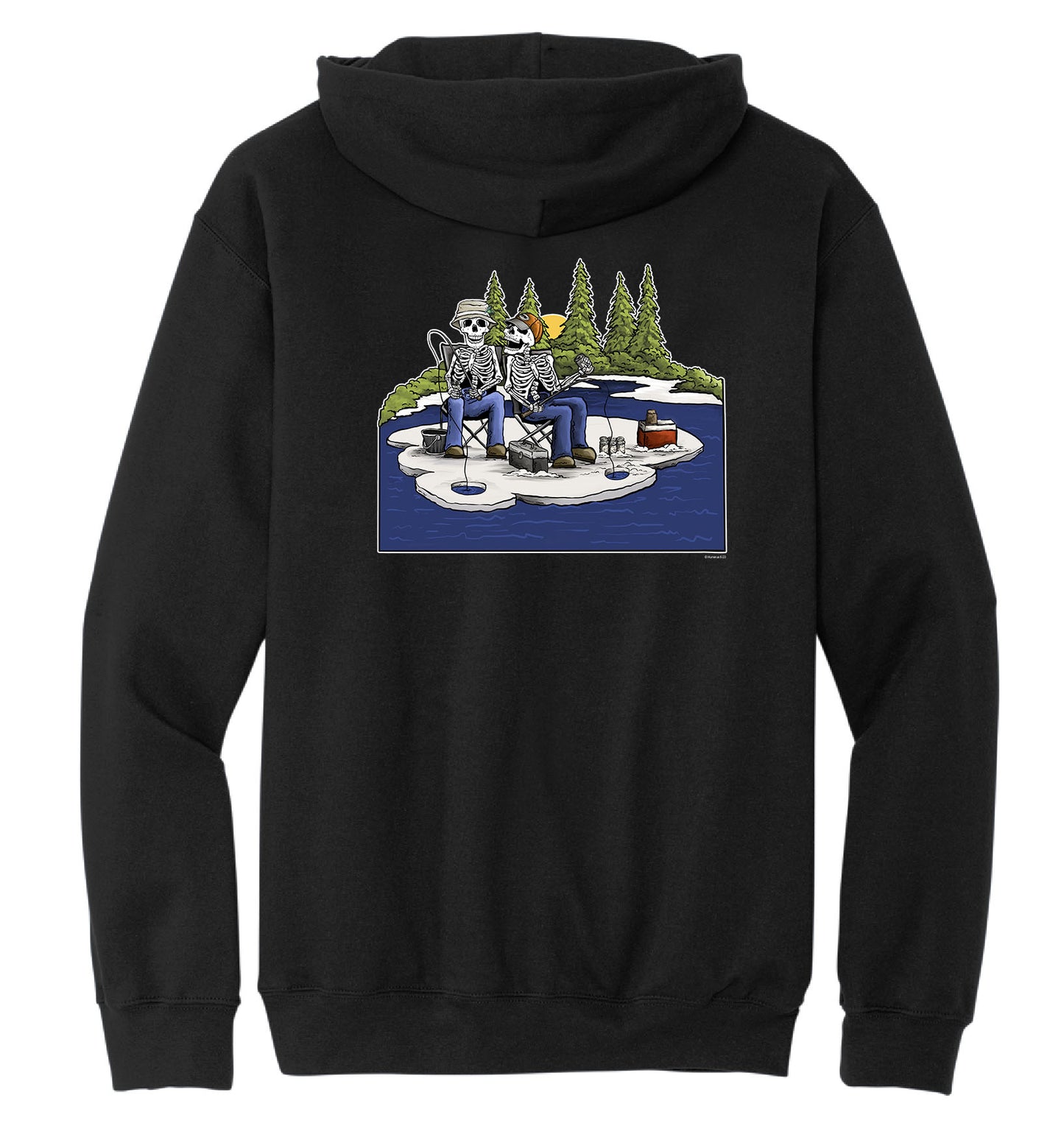 Ice Flow Fishing-Unisex Hooded Sweatshirt