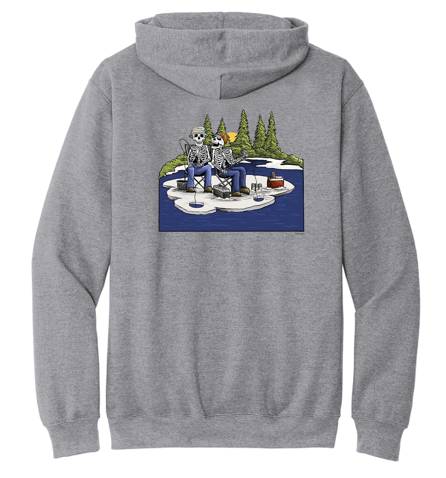 Ice Flow Fishing-Unisex Hooded Sweatshirt