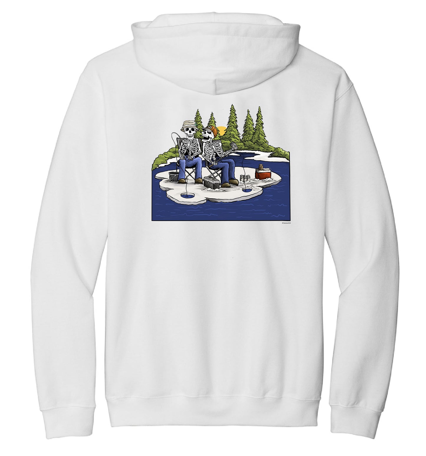 Ice Flow Fishing-Unisex Hooded Sweatshirt